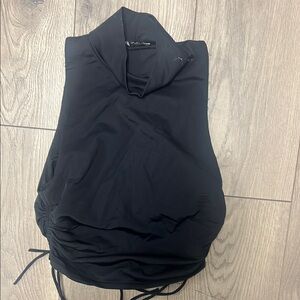 Black Sleeveless Cowl Neck Top